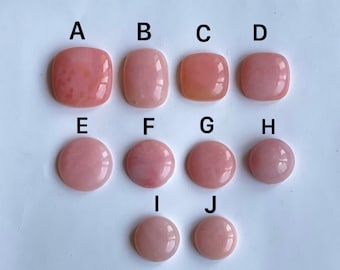 Natural Pink Opal cabochon gemstone flat back smooth cabochon loose gemstone lot for Jewelry making