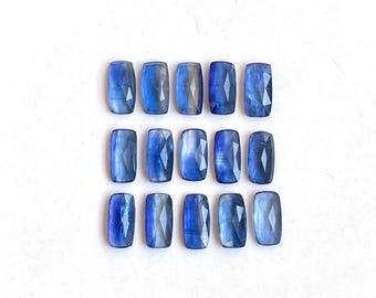 Natural Blue kyanite rosecut gemstone for Jewelry making 15pcs lot