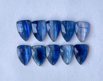 Natural Blue kyanite rosecut flat back gemstone 10pcs lot for Jewelry making.