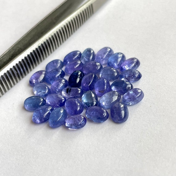 Top quality Natural tanzanite Cabochon 30pcs lot for Jewelry making , ring , pendent , bracelet making