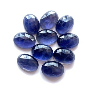 Natural Iolite Rosecut Faceted gemstone for Jewelry making 10Pcs. lot