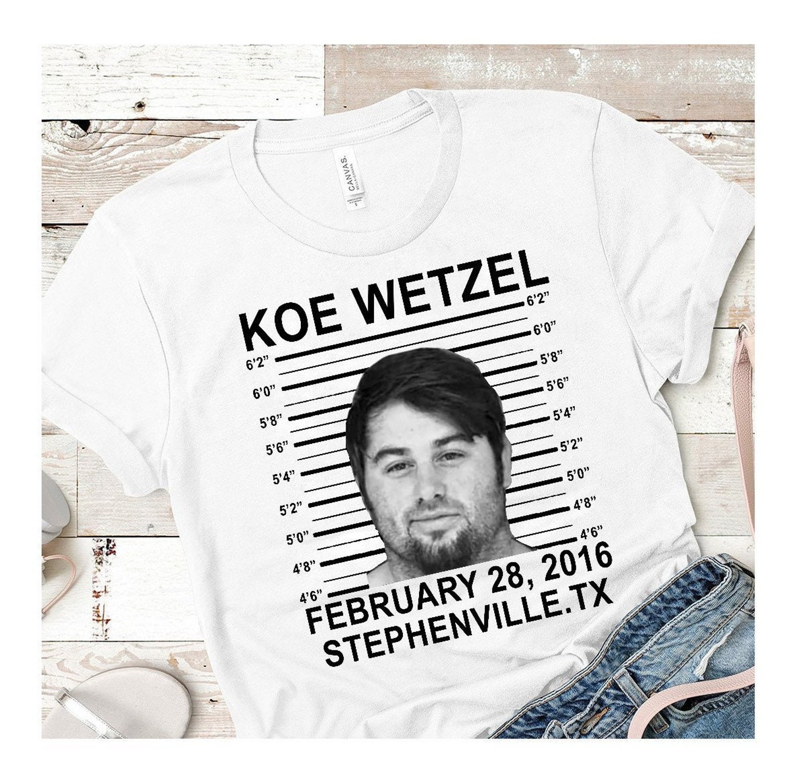 Koe Wetzel Mug Shot-short Sleeve Shirt | Etsy