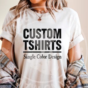 Womens Custom T Shirts – Single Color Design | Personalized Shirt with Logo or Text | Custom Tee for Women