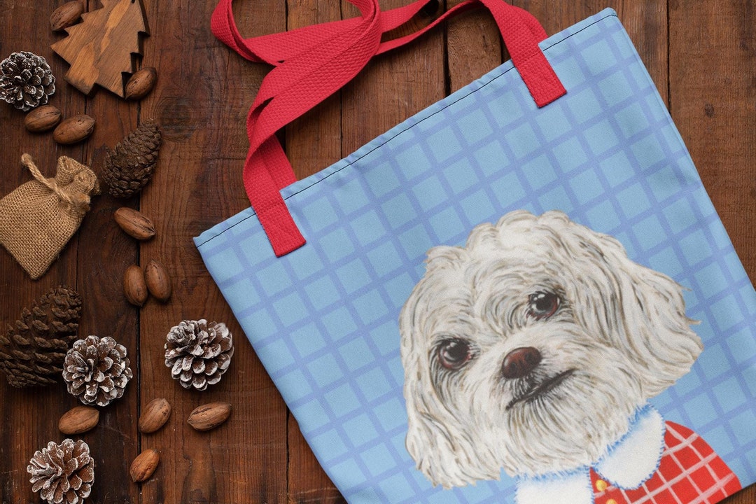 Dog Maltese Puppy Pattern Print Crossbody Bags