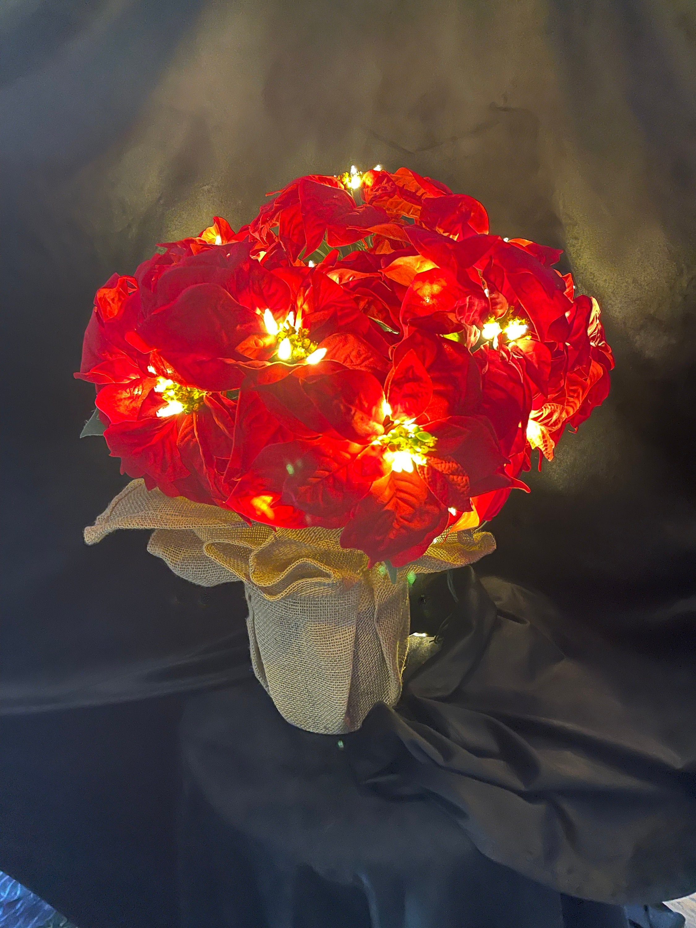 Plante artificielle LED Poinsettia