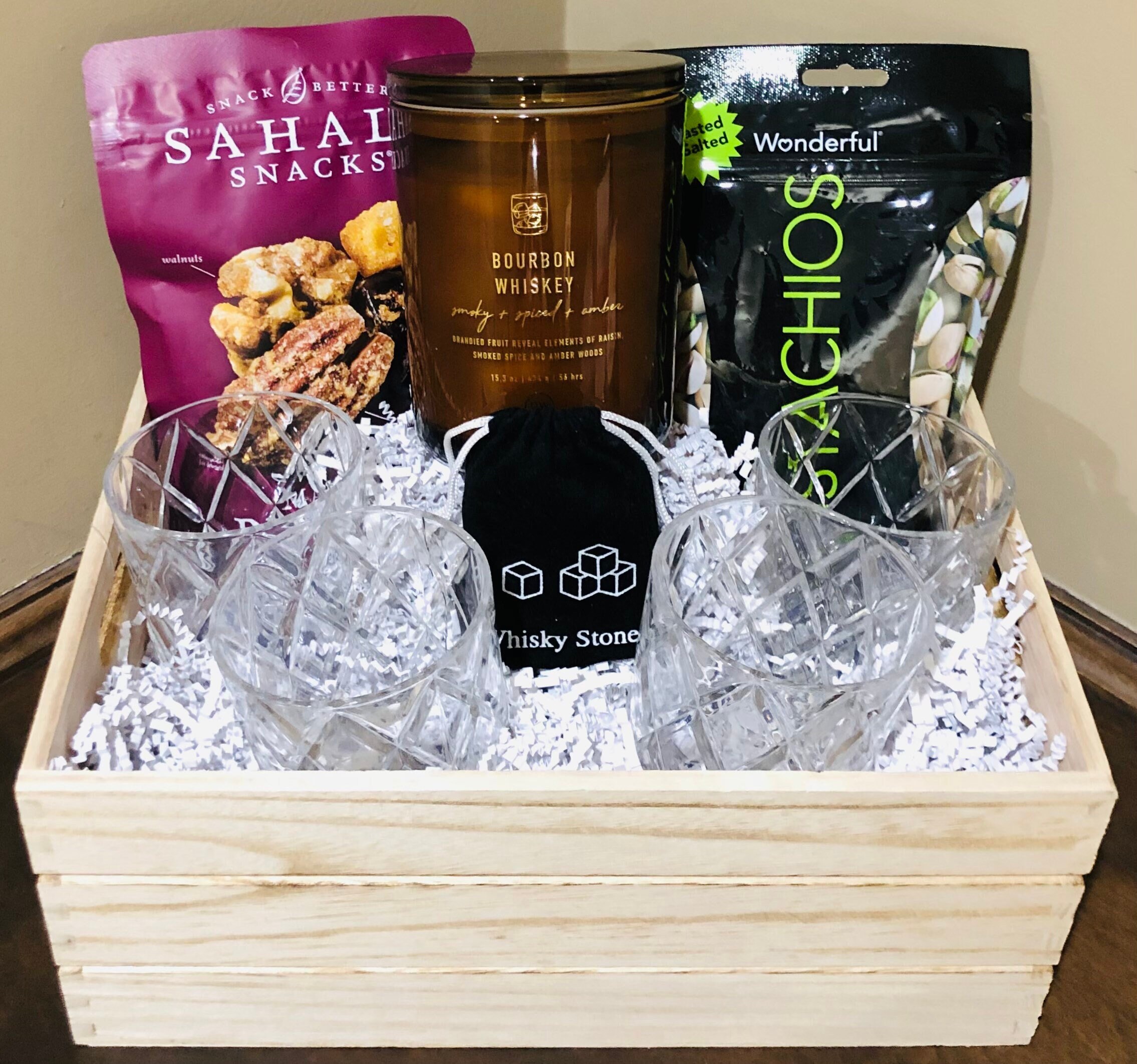 Whiskey/Bourbon Themed Gift Basket Whiskey Glasses Set with Etsy