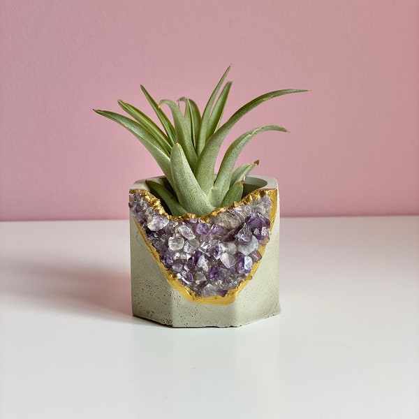 Geode Planter | Plant Pot | Cement Planter | Candle Holder