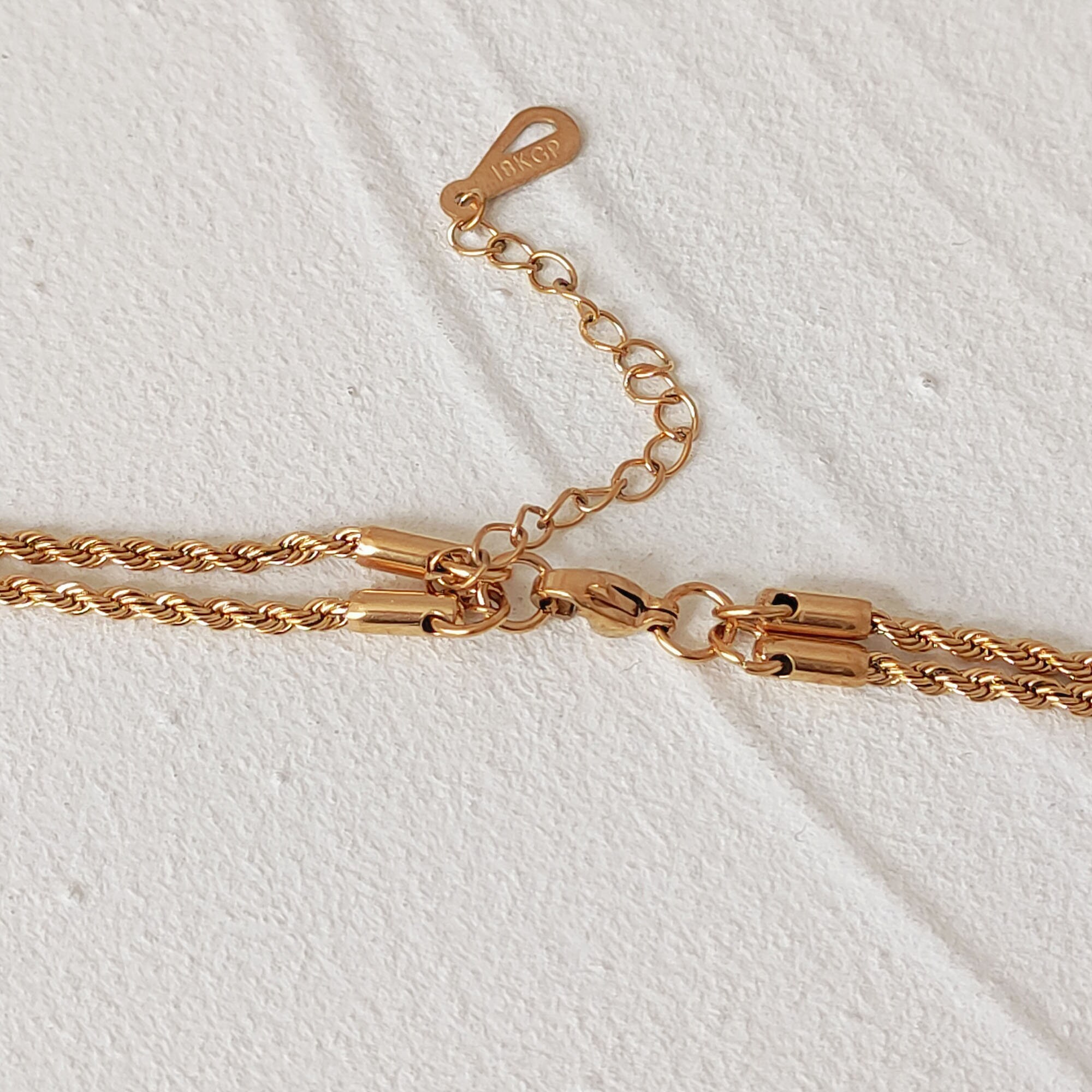 Rope Knot Necklace Twist Chain Necklace Double Rope Chain - Etsy