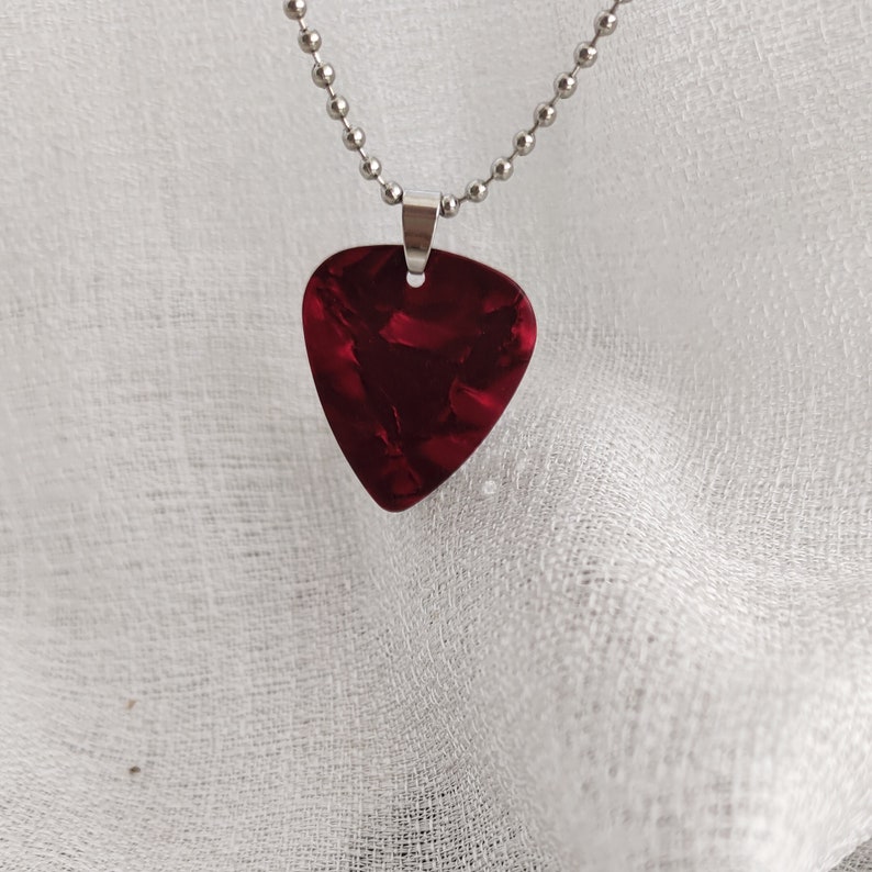 Guitar Pick Necklace Stranger Things Inspired Necklace Eddie Etsy