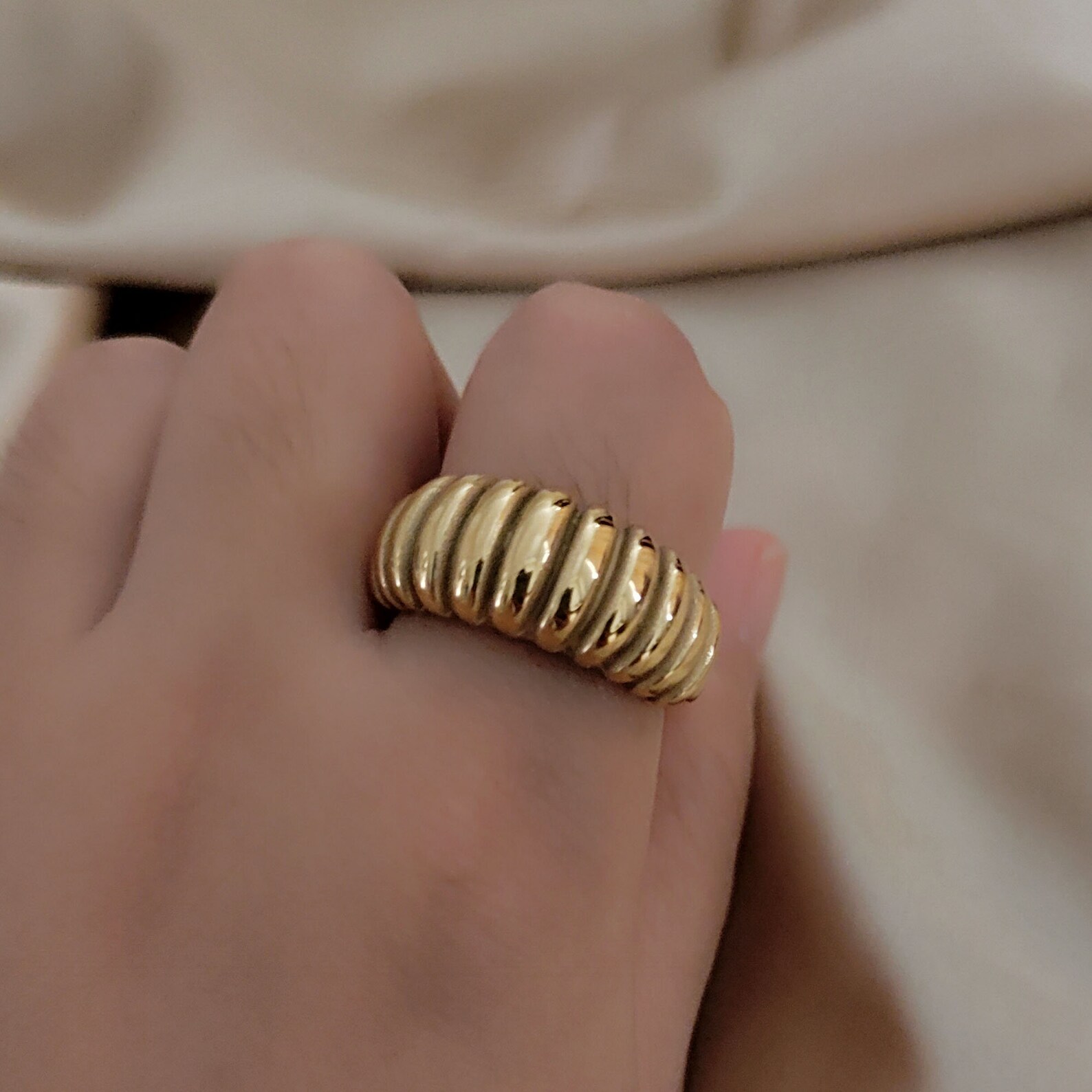 Anillos de acero inoxidable para anillos de oro para mujeres Etsy