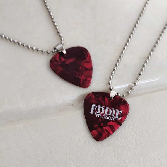 Buy Eddie Munson Stranger Things Guitar Pick Necklace Online in India 