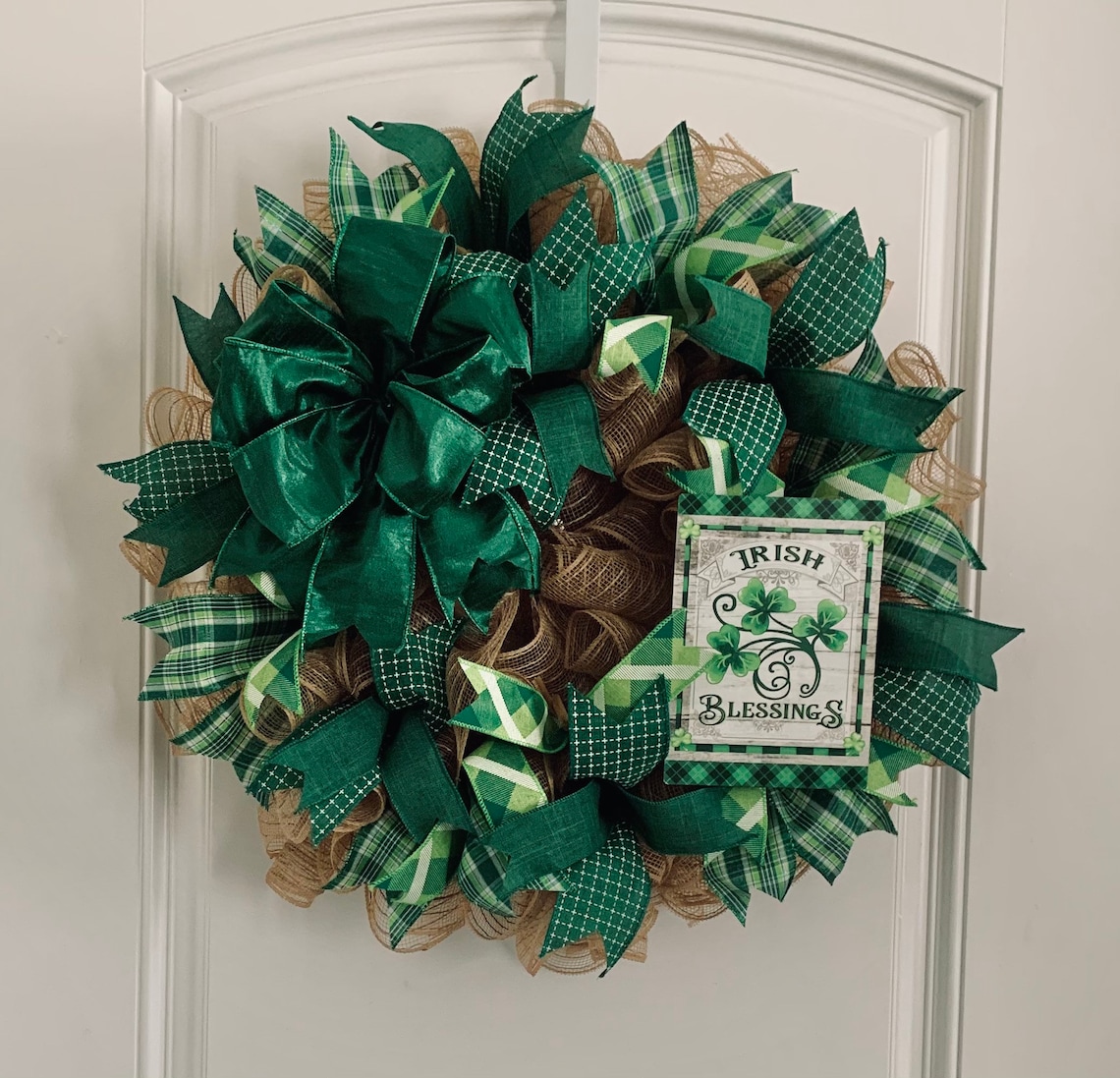 Irish Blessing Wreath Front Door Wreath Irish Wreath St Etsy