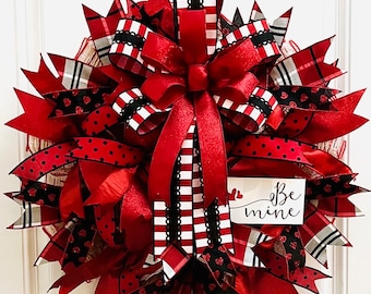 Be Mine - Red Be Mine Valentine Wreath