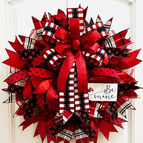 Be Mine - Red Be Mine Valentine Wreath