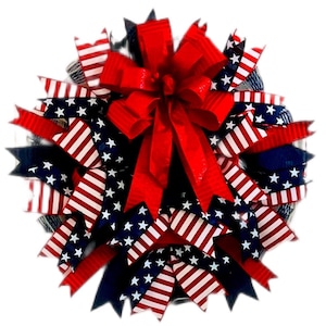 Best Selling Patriotic Wreath,Red White Blue Wreath,Flag Wreath,Summer Front Door Wreath,4th of July Decor,Memorial Day Wreath