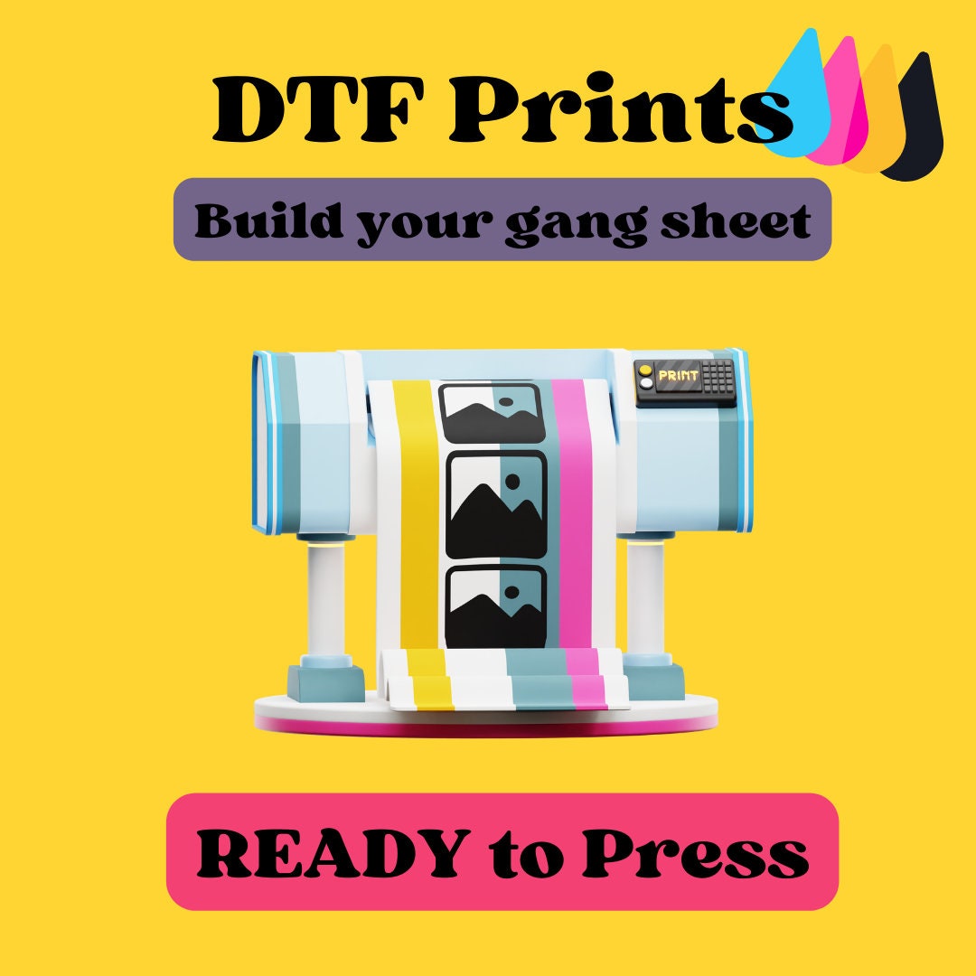 Custom DTF Print: Full Color, Ready to Press Heat Transfer - Etsy