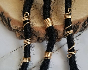 Set of 4 Handmade Loc/ Dreadlock/ Braid/ Twist/ Spirals/ Coils/Braid Jewelry/ Hair Accessories/ Loc / Gold, Copper, Silver or Vintage Bronze