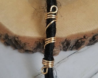 1 Handmade Loc/ Dreadlock/ Braid/ Twist/ Spirals/ Coils/Braid Jewelry/ Hair Accessories/ Loc / Gold, Copper or Silver