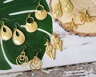 Boho/ Tribal/ Brass Earrings