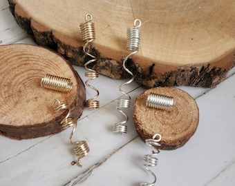 Set of 6 Handmade Loc/ Dreadlock/ Braid/ Twist/ Spirals/ Coils/Braid Jewelry/ Hair Accessories/ Loc / Gold and Silver/ EVERYTHING Pictured.