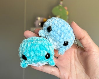 Crochet Whale Keychain