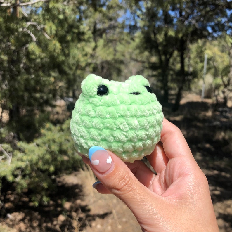 Crochet Mini Frog Plushie Amigurumi Plush Frog Plush Etsy