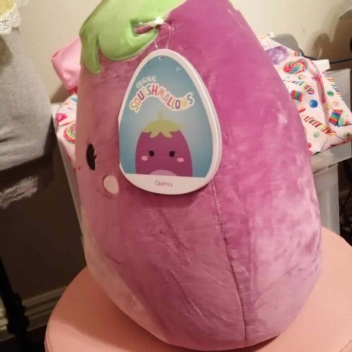 12 Inch Squishmallow Glena the Eggplant 2021 New With Tags Etsy