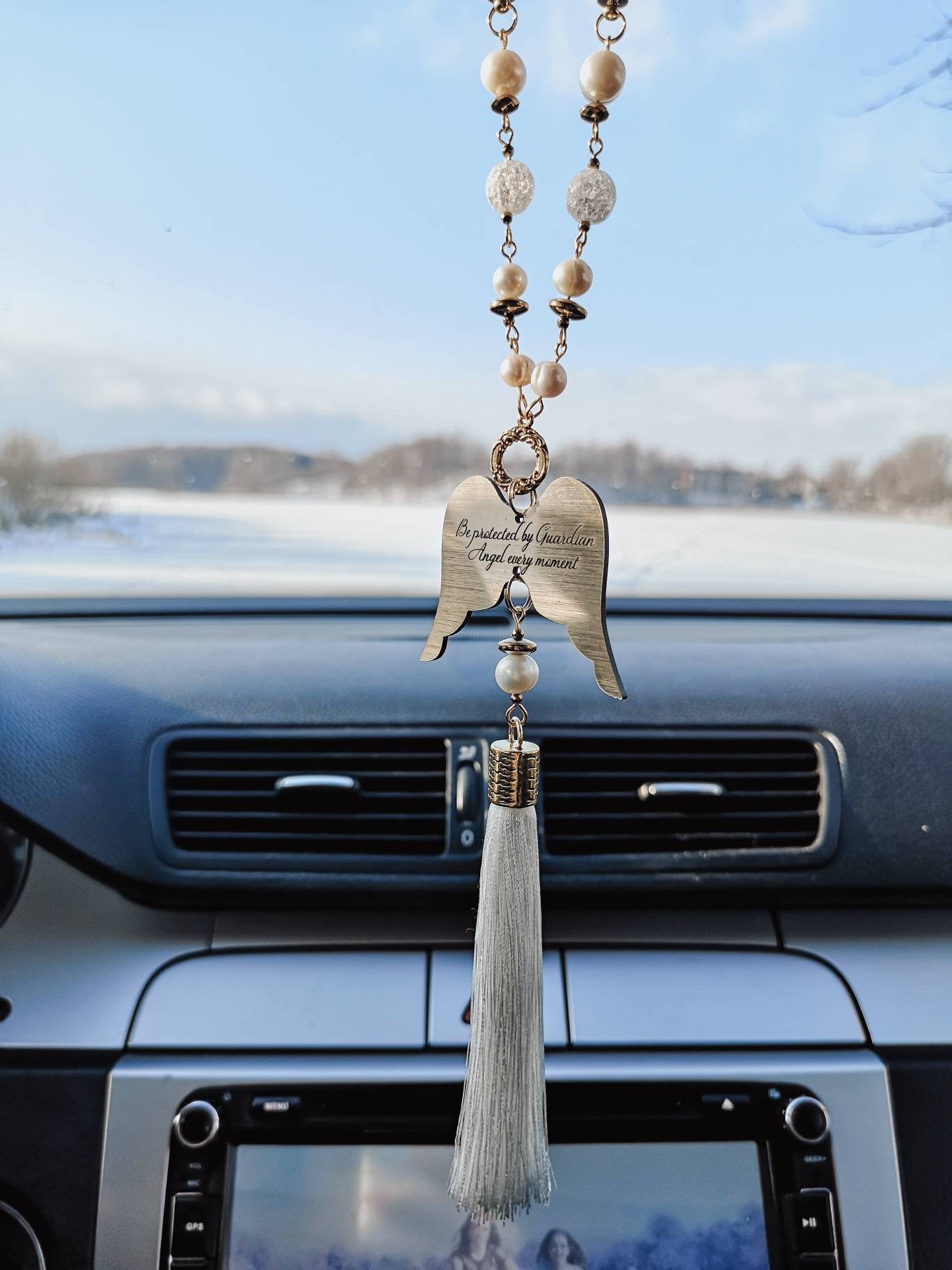 Car mirror charm car accessories car pendant natural Etsy
