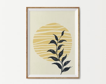 Botanical Plant Poster: Modern Home Decor Art (Digital Download)