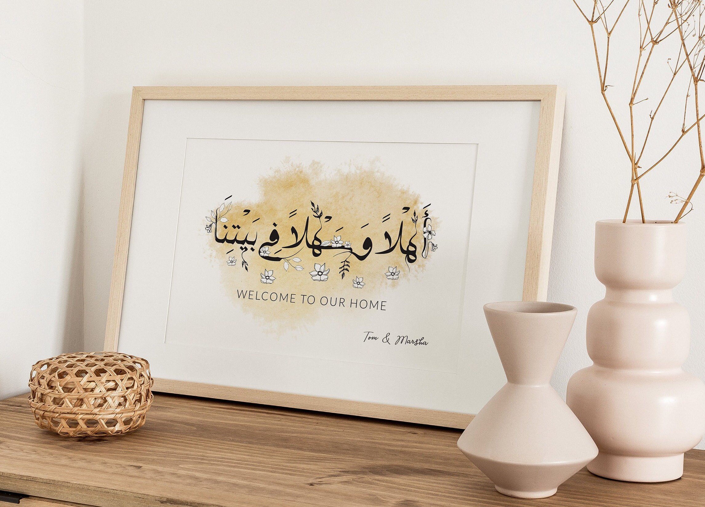 Custom Arabic Calligraphy Name Boho Decor Trending Now Arabic 
