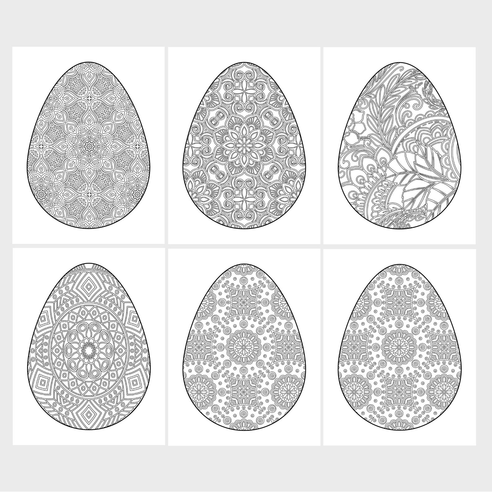 Easter Mandala Coloring Book for Adults: Easter Egg Stress - Etsy.de