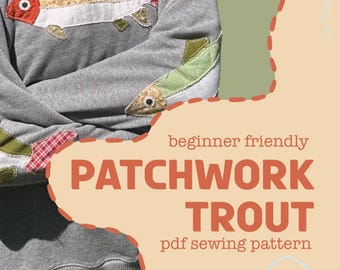 Patchwork Applikation Forelle Fisch Schnittmuster
