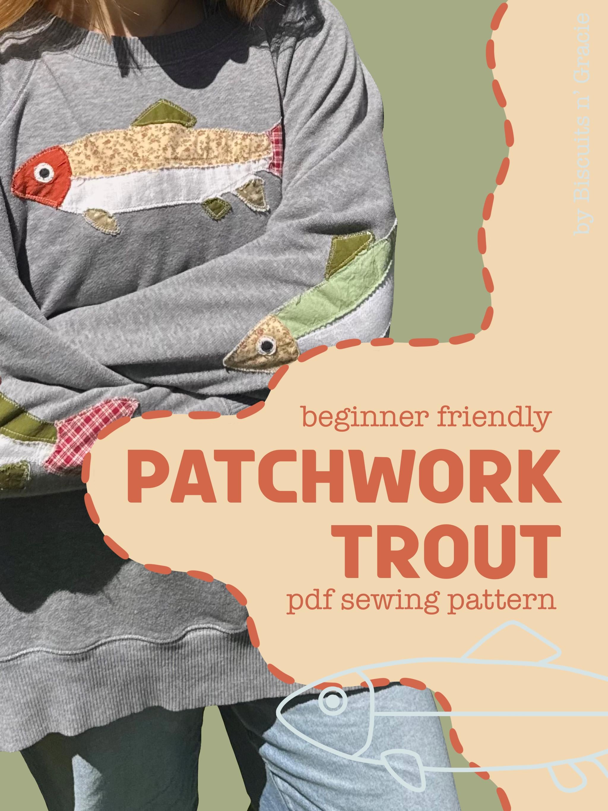 Patchwork Fish Patchwork Appliqué Trout Fish Sewing Pattern - Etsy