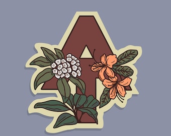 Appalachian Trail Rhododendron Vinyl Dye-Cut Sticker for Water Bottle, Laptop, Car