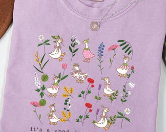 ヴィンテージ押し花シャツ コンフォートカラー ボヘミアン コテージコア Tシャツ ボタニカルフローラルTシャツ ワイルドフラワースウェットシャツ フェアリーコアギフト ガーデンラバー