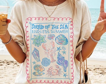Crab Shirt Lobster Shirt Amalfi Coast Shirt Retro Graphic T-shirt Fisherman Aesthetic Amalfi Coast Shirt Tomato Girl Summer Vacation Shirts