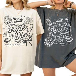 Til Death Do Us Party Bride or Die Bachlorette Shirts Ride Or Die Gothic Bachelorette Shirts Gothic Bride Shirt Comfort Colors Gothic Bride