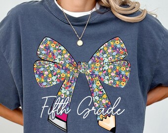 Comfort Colors Back to School Teacher Shirt Fifth Grade Teacher Shirt Elementary School T-Shirt Elementary Teacher T-Shirts