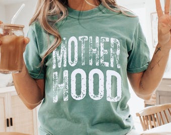 Mother Hood Shirt Comfort Colors® Trendy Mama Tshirt Mom Life Tee Trendy Mom Shirt  Motherhood Tshirt Oversized Graphic Mom T-shirt