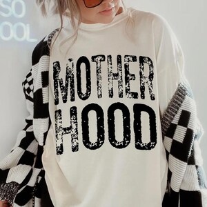 Mother Hood Shirt Comfort Colors® Trendy Mama Tshirt Mom Life Tee Trendy Mom Shirt  Motherhood Tshirt Oversized Graphic Mom T-shirt