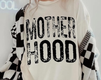 Mother Hood Shirt Comfort Colors® Trendy Mama Tshirt Mom Life Tee Trendy Mom Shirt  Motherhood Tshirt Oversized Graphic Mom T-shirt