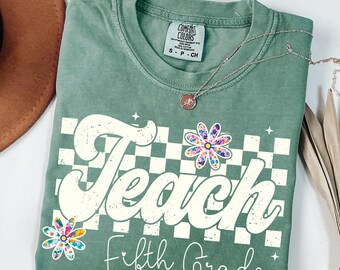 Retro Back to School Teacher Shirt Fifth Grade Teacher Shirt Elementary School T-Shirt Elementary Teacher T-Shirts