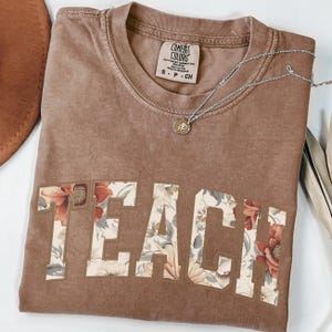 Comfort Colors Teach Shirt Teacher Appreciation Gifts New Teacher Gift for Teacher Retro Teach Tee Teacher Appreciation Kindergarten Shirt