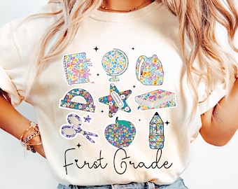 Comfort Colors Back to School Teacher Shirt First Grade Teacher Shirt Elementary School T-Shirt Elementary Teacher T-Shirts