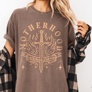 Mother Hood Shirt Comfort Colors® Trendy Mama Tshirt Mom Life Tee Trendy Mom Shirt  Motherhood Tshirt Oversized Graphic Mom T-shirt