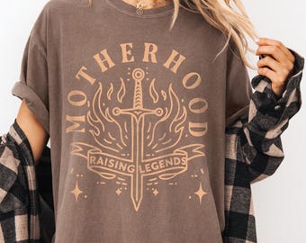 Mother Hood Shirt Comfort Colors® Trendy Mama Tshirt Mom Life Tee Trendy Mom Shirt  Motherhood Tshirt Oversized Graphic Mom T-shirt