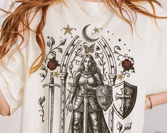 Female Armor Knight Shirt Armor Castlecore Medieval Sweatshirt Renfaire Female Medieval Knight Shirt Mystical Medieval Fantasy