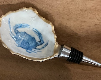 Wine Stopper with Oyster Shell