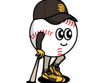 Padres Baseball Dude Sticker