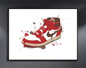 Canvas Print Air Jordan Paint Drip